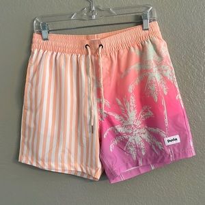 Duvin men’s swim trunks sz medium palms trees and stripes